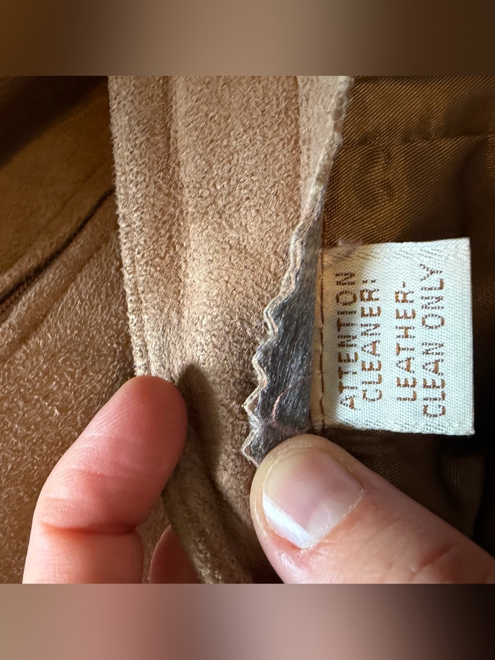 Women's Brown 100% Suede Leather A-Line Midi Skirt - Picture 6 of 7